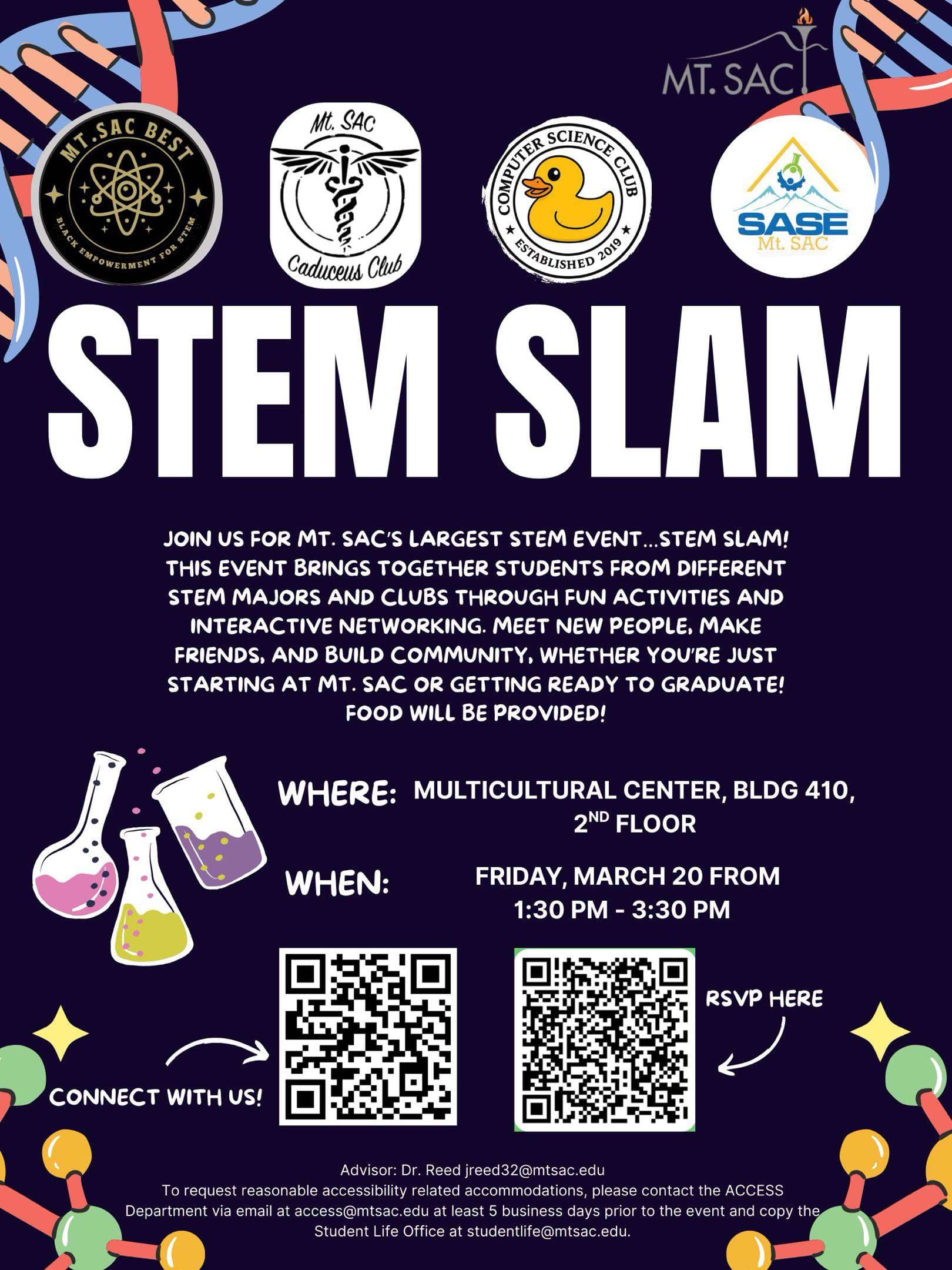 Stem Slam - This event brings together students from different stem majors and club